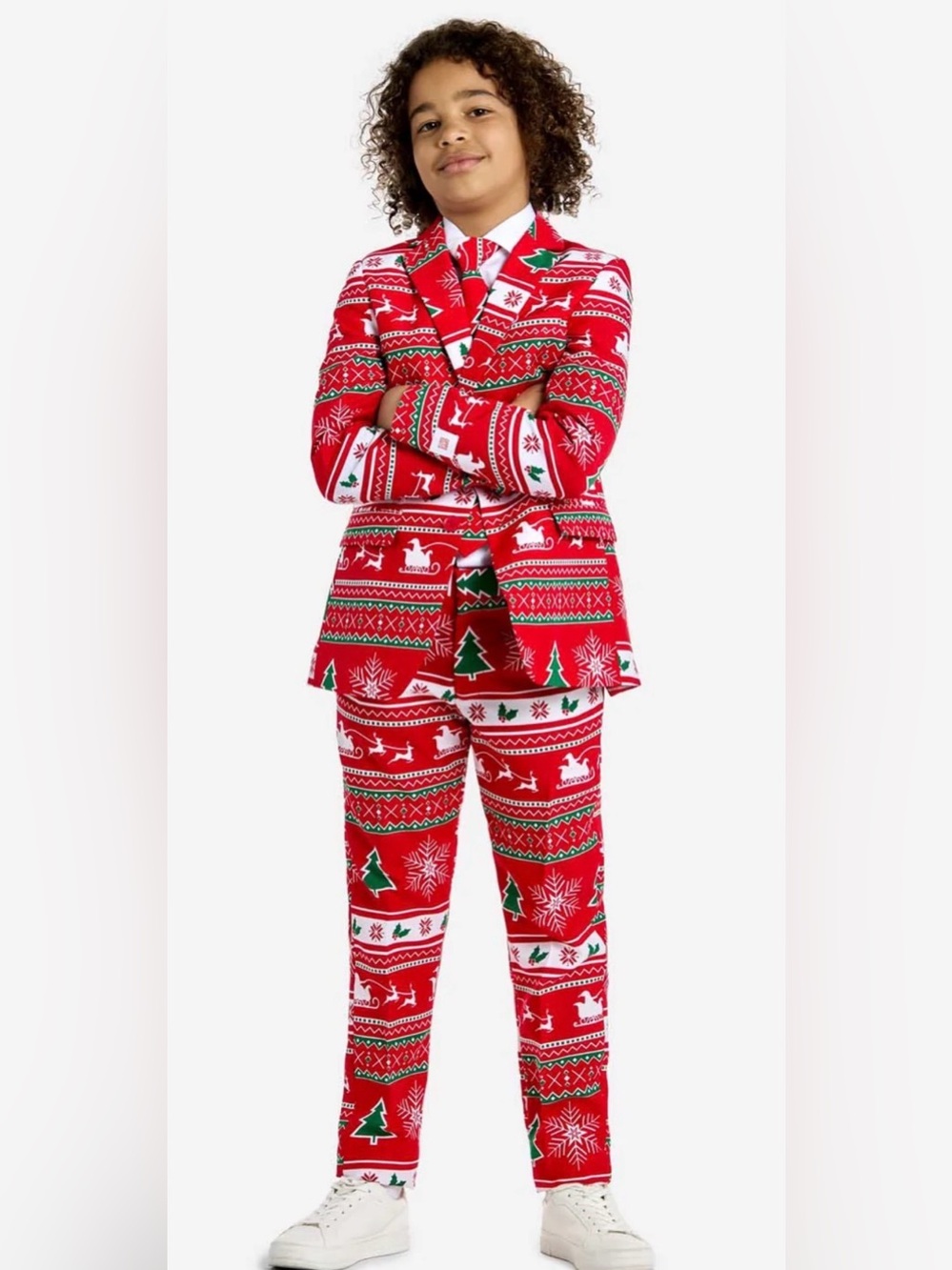 NWT Kids Red Holiday Pajama Suit - Festive Christmas Print winter wonderland